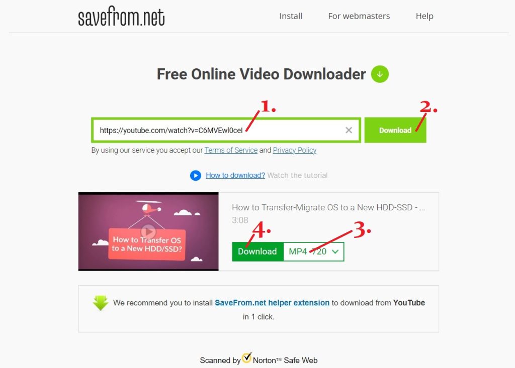 SaveFrom.net - How i download YouTube Video